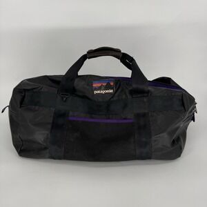Vintage 90's Patagonia Wet-O-Dry Duffle Bag Luggage Mesh Rare Black Purple READ